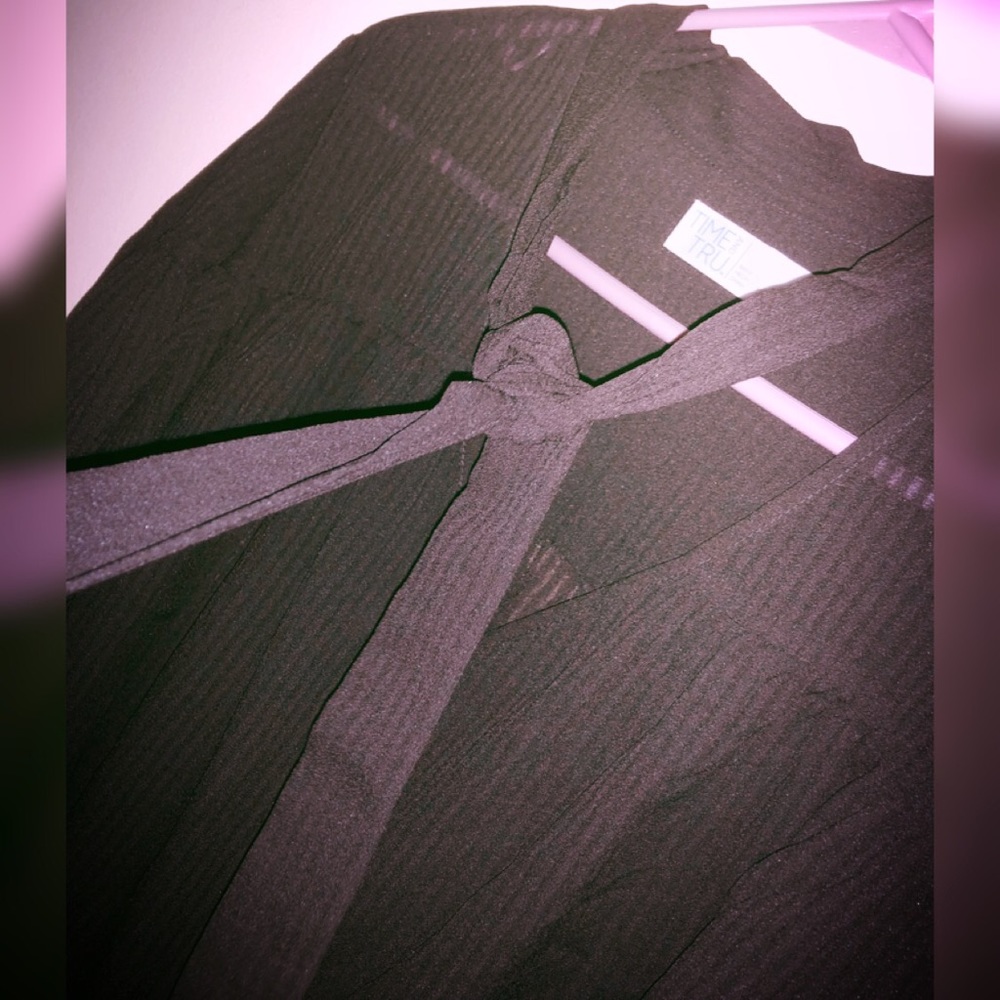 🌈NWT Time & Tru sheer black 3/4 sleeve